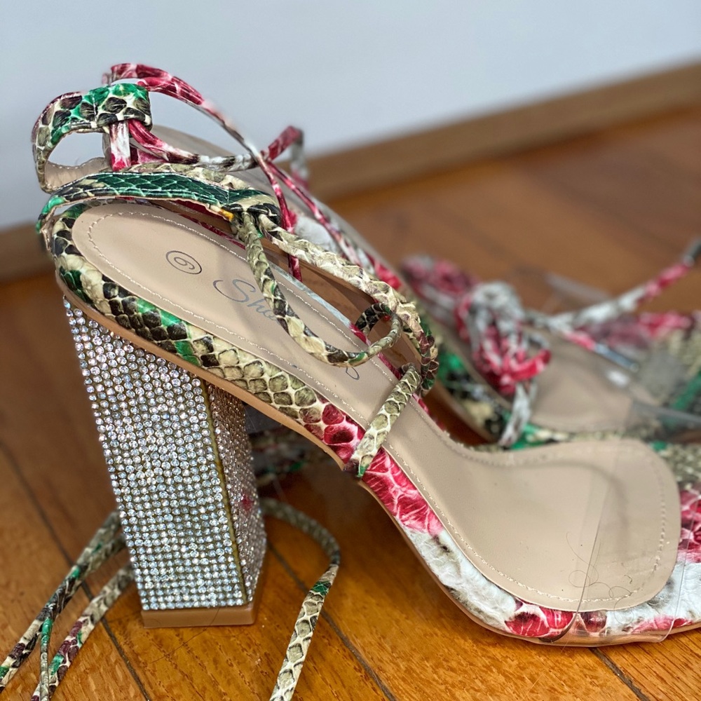 Snakeskin Diamond Bling Sandal